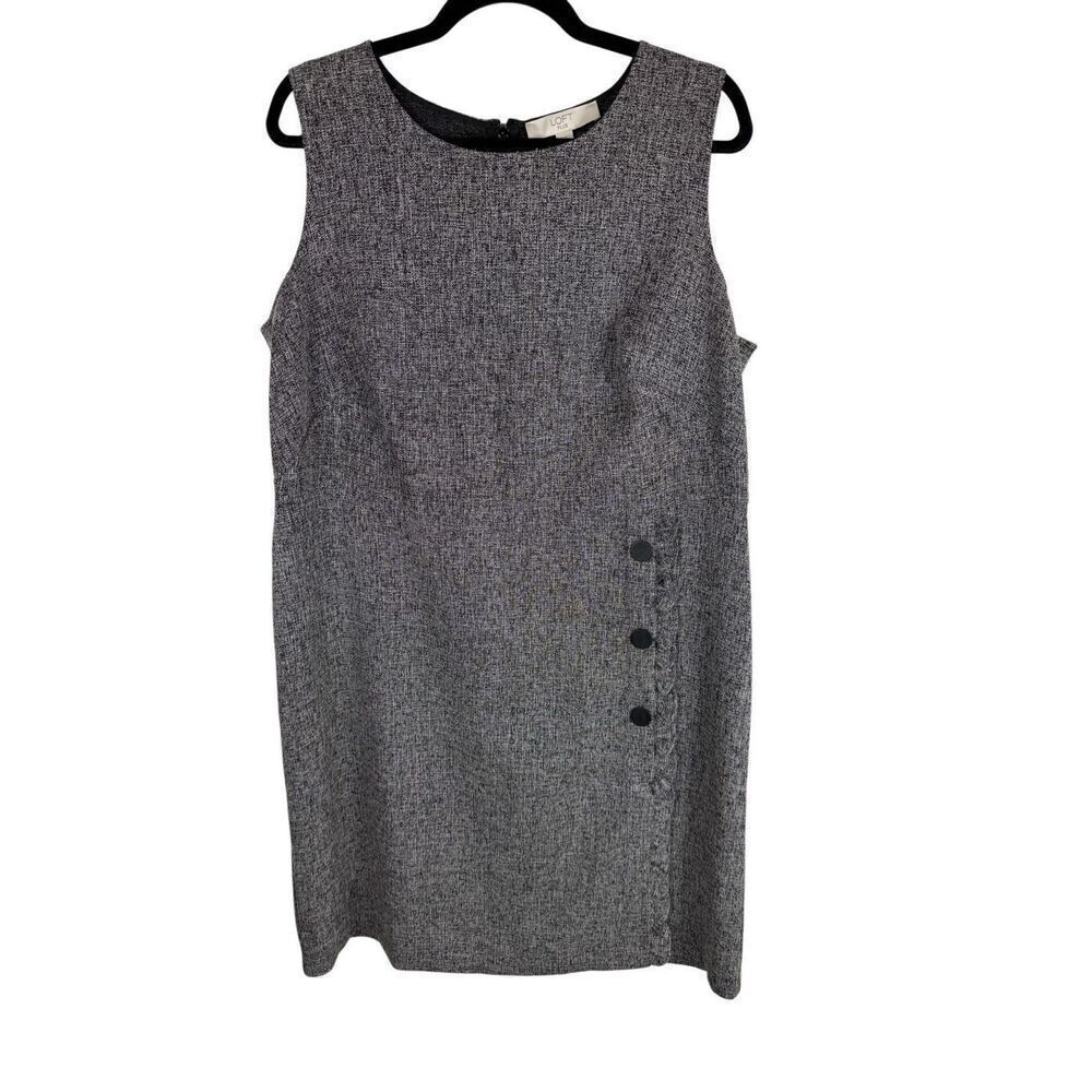 NWT LOFT Tweed Black and White Dress- size 14
